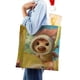 thumbnail image 4 of Pookoo Bolso de tela con estampado de lienzo para mujer, bolsa de compras reutilizable y estética, con cremallera interior, regalo para mujer,40*40cm., 4 of 6