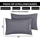 thumbnail image 4 of Fundas de almohada Utopia Bedding Queen, paquete de 2 unidades, microfibra suave, color gris, 4 of 7