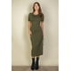 thumbnail image 2 of Vestido Midi con Dobladillo Dividido y Fruncido Lateral con Cordón, 2 of 2