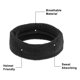 thumbnail image 4 of Bargains Únicos 3 piezas de cinta para la cabeza deportiva y muñequeras de mezcla de algodón que absorben el sudor negras para mujeres, 4 of 7