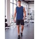 thumbnail image 2 of INSPIRE CHIC Camiseta sin mangas de gimnasio para hombre, transpirable, de verano, XL azul marino, 2 of 5