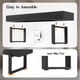 thumbnail image 3 of 59" Wood Bench for Bedroom End of Bed, Farmhouse Indoor Kitchen Table Benches,Versatile Modern Shoe Bench for Entryway, Black, 3 of 3