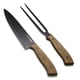 thumbnail image 2 of Cuchillería Tenedor Y Cuchillo Premium 2 Piezas Acero Inoxidable - Madera Café - Plateado, 2 of 2