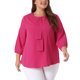 thumbnail image 1 of Agnes Orinda Blusa de Chifón con Volantes y Lazo en el Cuello Redondo para Mujer Talla Grande 3X Rosa Fucsia para Escuela, Universidad o Trabajo, 1 of 6