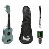 Full Pack Ukelele Soprano Hana Azul + Afinador Cromático Clip + Strap Ukelele Allegro