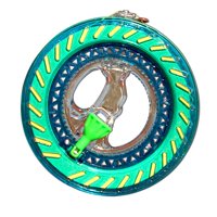 Magideal - Carrete De Para Niños Con Rueda De Agarre De Carrete De Bobinado De Línea De 492 Pies, Herramienta De Rodamiento De De Rotación, Para Azul