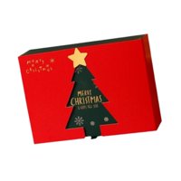 Magideal - Caja De Regalo De Navidad Envoltura De Regalo Embalaje Rojo Caja Rectangular Vacía Caja Contenedora De Envoltura De Regalo De Navidad , 29 Cm X 21 Cm X 9 Cm