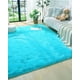 thumbnail image 2 of Alfombra peluda Suave 240 x 200 cm Primera Calidad Celeste, 2 of 3