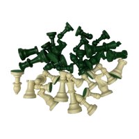 Magideal - 32 Piezas De Ajedrez, Figuras De Rey, Juego De Estrategia, Peones De Ajedrez, Piezas De Ajedrez Para Picnics, Viajes, Campamentos En El Patio Trasero.