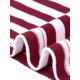 thumbnail image 5 of INSPIRE CHIC Camiseta Casual de Algodón Ajustada de Manga Larga a Rayas con Cuello Redondo para Mujer, Regreso a Clases, Raya Roja Oscura Talla L, 5 of 6