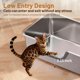 thumbnail image 3 of Caja de arena para gatos Tondid 45x35x15 cm Acero inoxidable plateado de entrada baja, 3 of 8