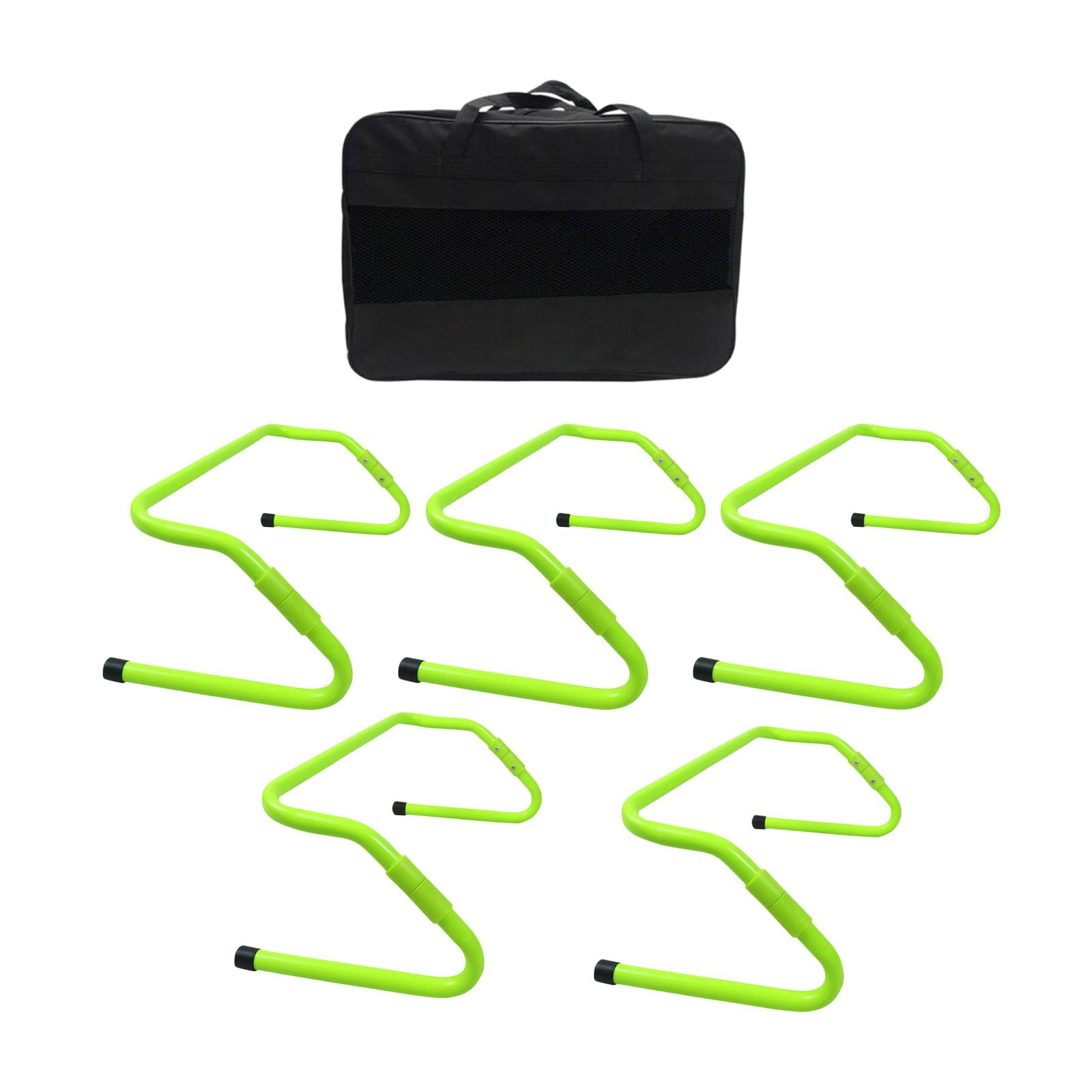 Ioensy - 5 Piezas De Vallas De Velocidad Ajustables Portátiles Para Fitness Hockey Sobre Césped Fútbol