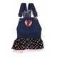 thumbnail image 3 of Patrón de corazón lindo Mascota Perro Gato Denim Gasa Falda Vestido de vestir M, 3 of 5