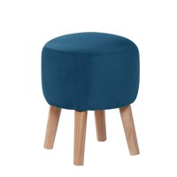Latam Home - Pouf Nantes Tela Velvet Azul Petroleo