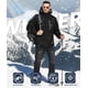 thumbnail image 5 of Chaqueta de invierno RBYEKP, impermeable, cálida, forro polar, esquí de nieve para hombre, negra, XL, 5 of 5