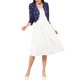 thumbnail image 2 of INSPIRE CHIC Chaquetas de Mujer de Encaje Floral Cárdigan Mangas 3/4 Cubierta Transparente Azul Marino M, 2 of 7