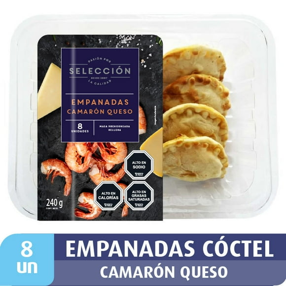 Empanada Coctel Camarón Queso Refrigerada 10 Un, 240 g