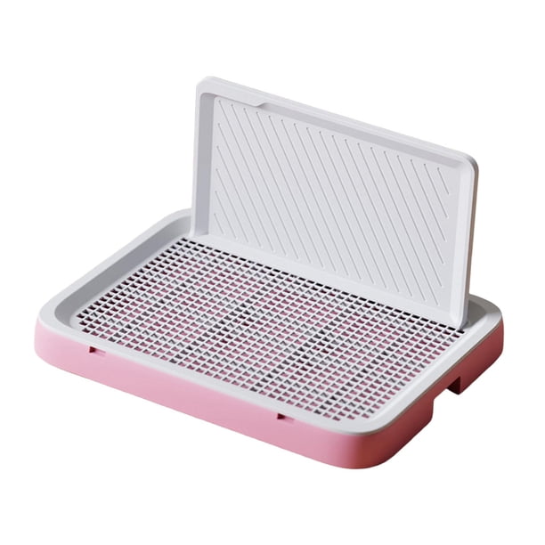 Almohadilla para orinal para perros, caja de ropa de cama para orinal, bandeja para orinal portátil extraíble para cachorros, entrenador para orinal, rosa medio
