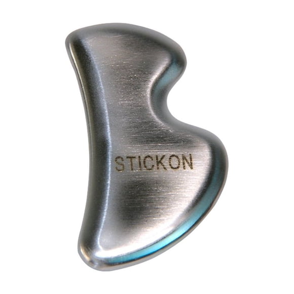 Herramienta de masaje para raspar Gua Sha de acero inoxidable STICKON IASTM Tools, excelente herramienta de movilización de tejidos blandos (forma de B)
