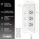 thumbnail image 4 of Protector contra sobretensiones GE UltraPro 2480J de 9 salidas con cable de 1,8 m, color blanco, 4 of 7