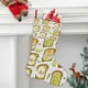 thumbnail image 2 of Pan Tostado Tema: Calcetines de Navidad, fino lino blanco para colgar en escaleras y chimenea, decoración navideña para el hogar, regalo de Navidad. 45cm × 32cm, 2 of 5