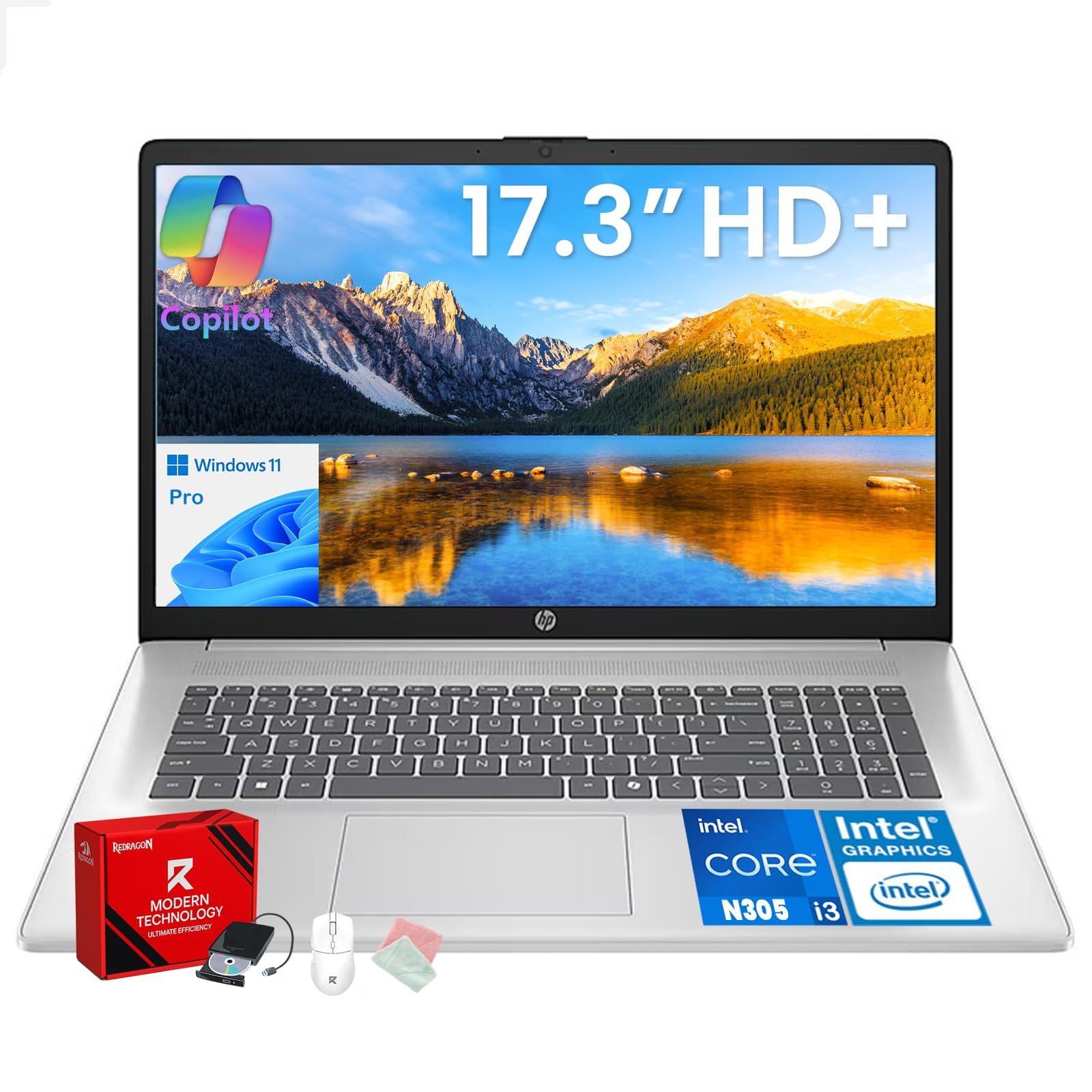 Ordenador Portátil Hp 2025 Intel I3-n305 De 17,3 Pulgadas, 16 Gb De Ram, 512 Gb Ssd