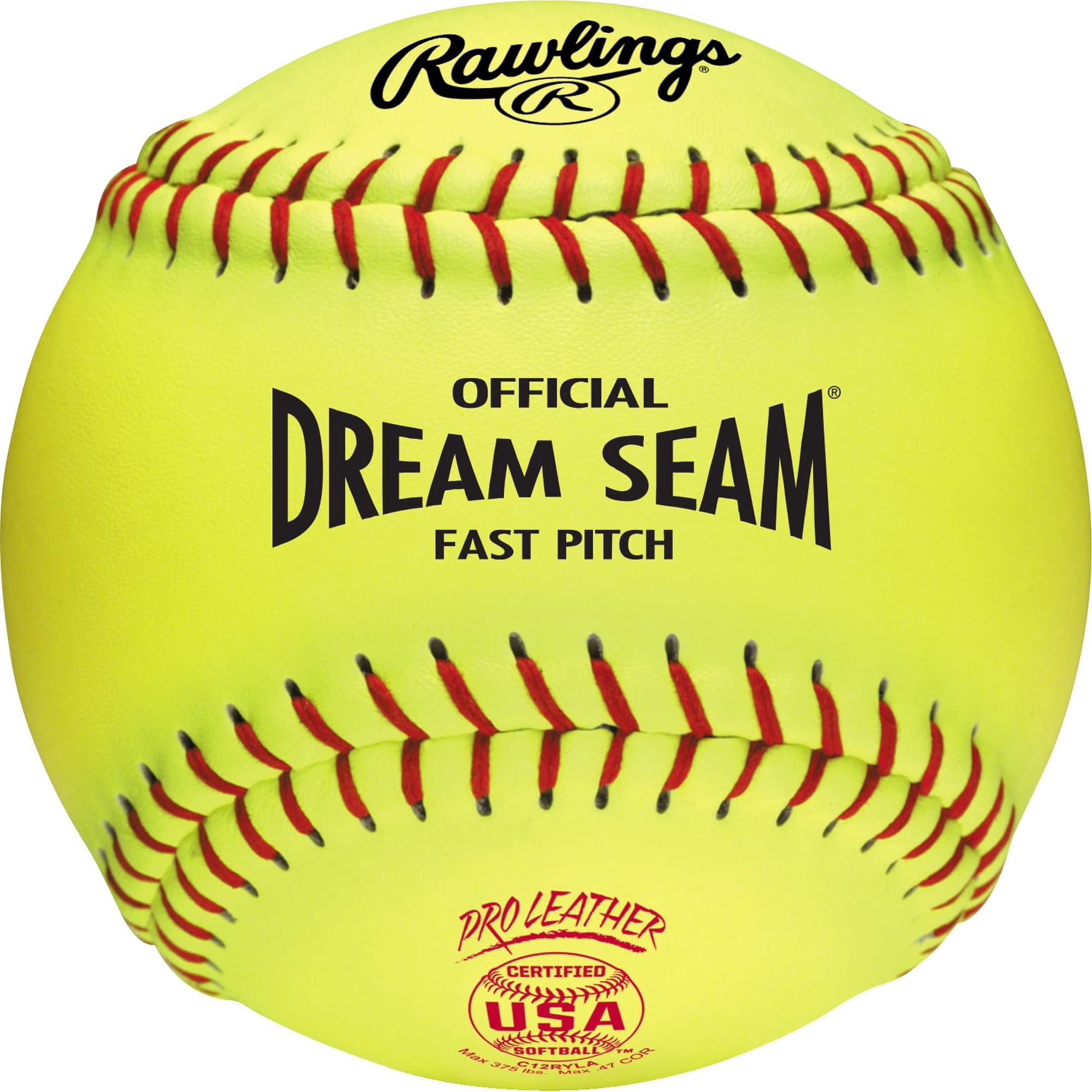 Pelotas De Softbol Rawlings C12ryla De Cuero Profesional 12" Paquete De 12