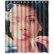 thumbnail image 1 of Cortina de ducha Rihanna, juego de cortinas de baño con ganchos, tamaño 60 x 72 pulgadas, 1 of 3