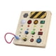thumbnail image 5 of Juguete Montessori Juguete de viaje Juguete de desarrollo de habilidades motoras finas Tablero de interruptor LED, juguete de madera para niños de 1 2, 5 of 5