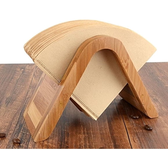 Portafiltros de café SoClaay, soporte de bambú para 4 filtros
