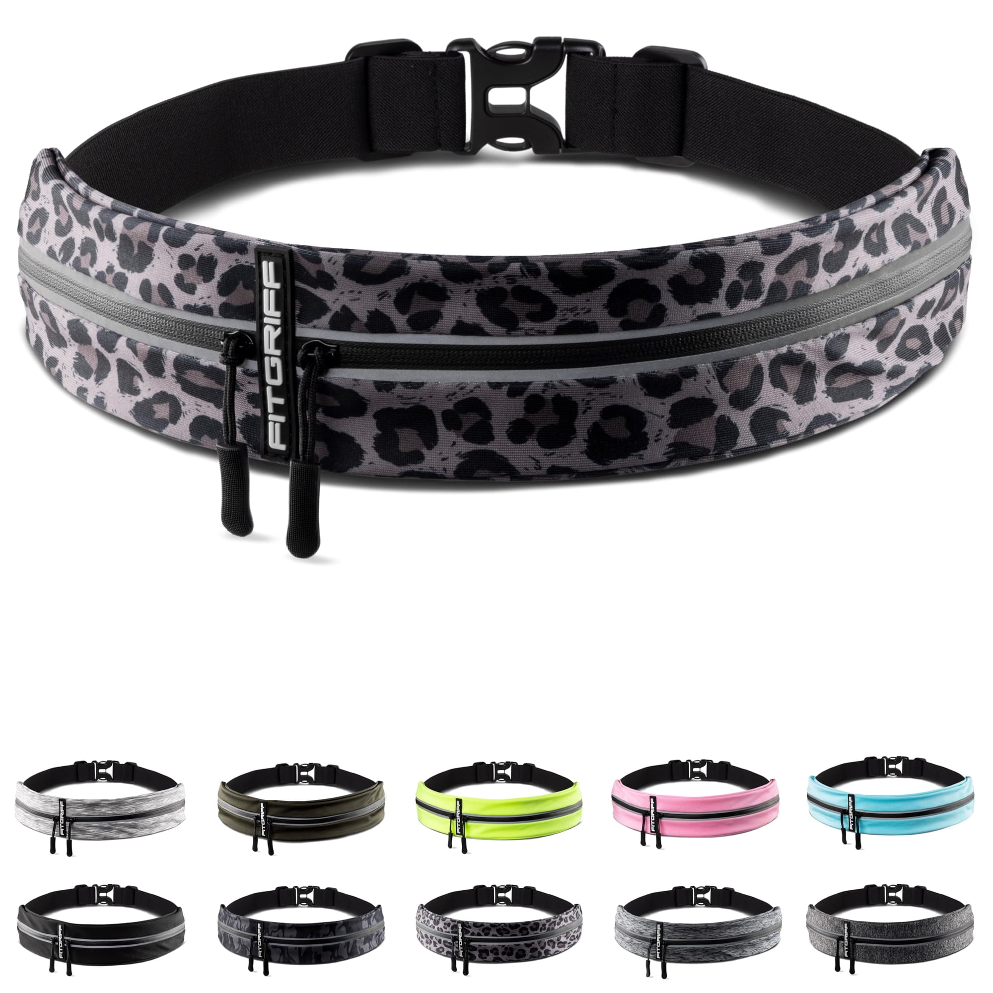 Cinturón De Correr Fitgriff® Para Hombre Y Mujer Con Estampado De Leopardo