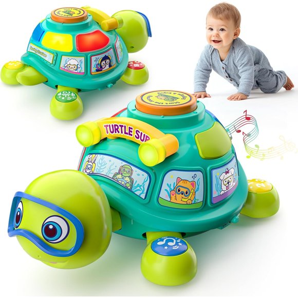 Juguete Musical Tortuga JXT Bilingüe 612M Luces Sensoriales