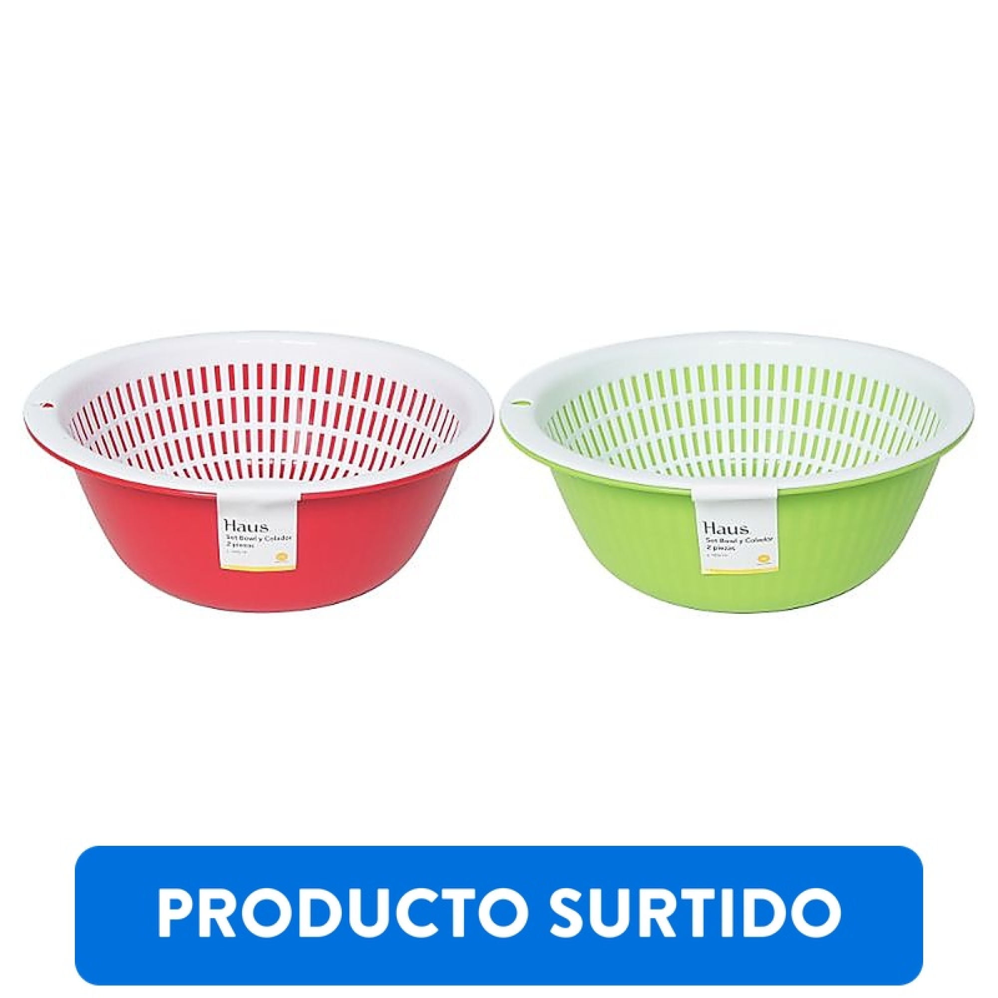 Haus - Set De Bowl Y Colador 2 Piezas Polipropileno, Color Surtido