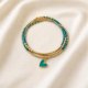 thumbnail image 1 of Maxi Pulsera de Amazonita y Dorado con Dije de Corazón – calma y esperanza todos los días, 1 of 3
