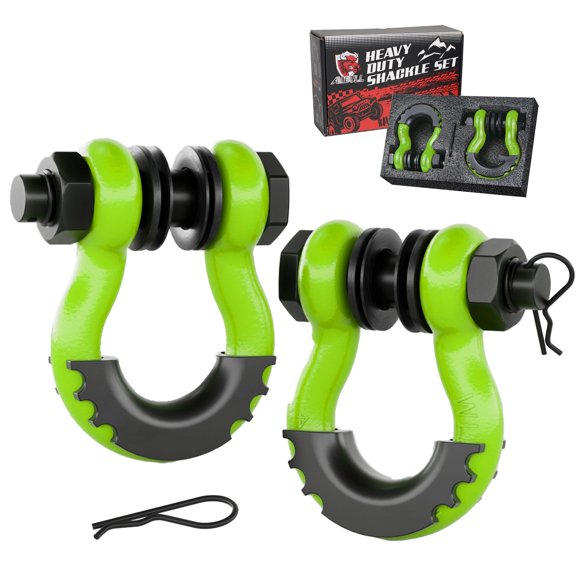 Grilletes AMBULL 1,9 cm (2 unidades) 19 t verde con pasador y arandelas