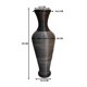 thumbnail image 5 of Jarron Florero Decorativo Tejido Rattan Moderno Negro 70 CM, 5 of 9