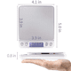 thumbnail image 2 of Báscula de cocina digital, báscula de letras, báscula doméstica, báscula fina con función de tara 3 kg x 0,1 g con pantalla LCD, plataforma de acero inoxidable, 2 of 8