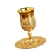 thumbnail image 1 of Copa De Vino Con Platillo Suministros Para Fiestas Regalos Copa Elías Para Bodas Pascua Oro, 1 of 5