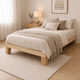 thumbnail image 3 of Cama Europea Módena Cruda 1 Plaza Madera incluye colchón, 3 of 3