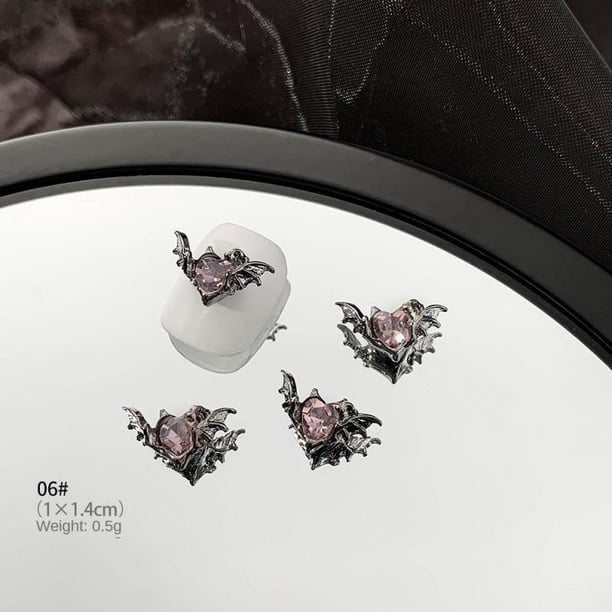 Personalized Nail Art Accessories Not Easy To Break Alloy Nail Art Crow Heart Cross Health & Beauty Cross Nail Art Jewelry