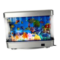Magideal - Lámpara De Acuario Artificial, Luz De Acuario De Peces En Movimiento, Luz Nocturna Moderna De Pecera Tropical Para Decoración Para Sala De Estar Del