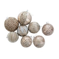 Magideal - Adornos Para Árboles De Navidad, Adornos Colgantes, Suministros Para Fiestas, Adornos Navideños Irrompibles Para Hacer Tú Mismo, Colgantes Para Fiesta 8 Piezas Redondas