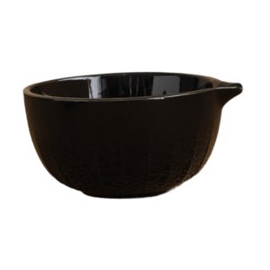 Magideal - Cuenco De Cerámica Para Matcha, Cuencos Para Mezclar, Accesorios, Taza De Té Japonesa, Hecha A Mano Para Amantes, Regalo Para Amigos, Preparación De M Negro