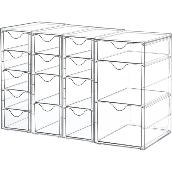 Organizador Vtopmart Acrílico de 4 Piezas y 16 Cajones
