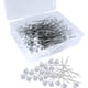 thumbnail image 1 of Xiao Hua 100 Piezas de Alfileres de Flores Transparentes para Pecho, Alfileres de Cabeza Recta de 1.5 Pulgadas, Alfileres de Flores de Boda con Diamantes de Imitación, Decoraciones DIY, Suministros, 1 of 4