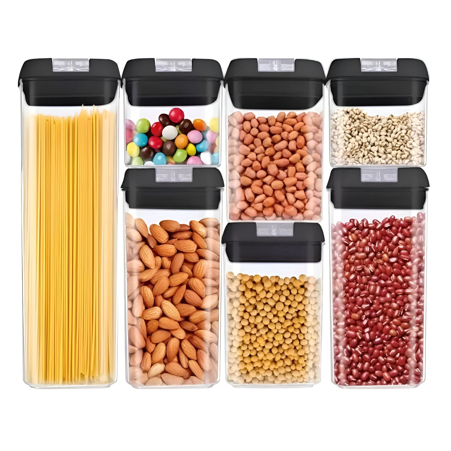 Genérico - Set 7 Contenedores Cocina Despensa Para Alimentos Alta Calidad