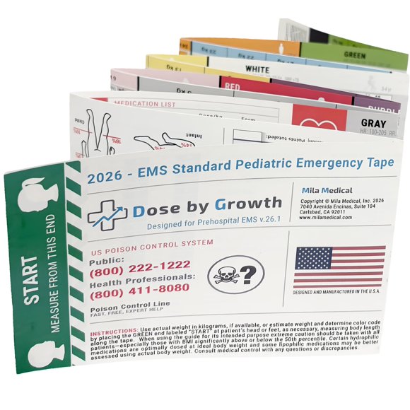 Cinta Pediátrica de Emergencia Dose By Growth EMS Estándar 2026