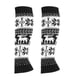 thumbnail image 1 of Calentadores de piernas de punto para invierno, con lazo blanco, calcetines largos sin pies, cálidos y navideños, mangas altas para mujer, 1 of 5