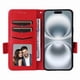 thumbnail image 5 of Funda Cartera para iPhone 16 Tapa Flip con Ranuras y Soporte Rojo, 5 of 5