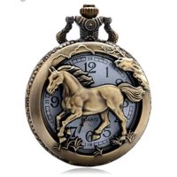 Genérico - Reloj Bolsillo Crazy Horse Con Cadena Quartz Ak55